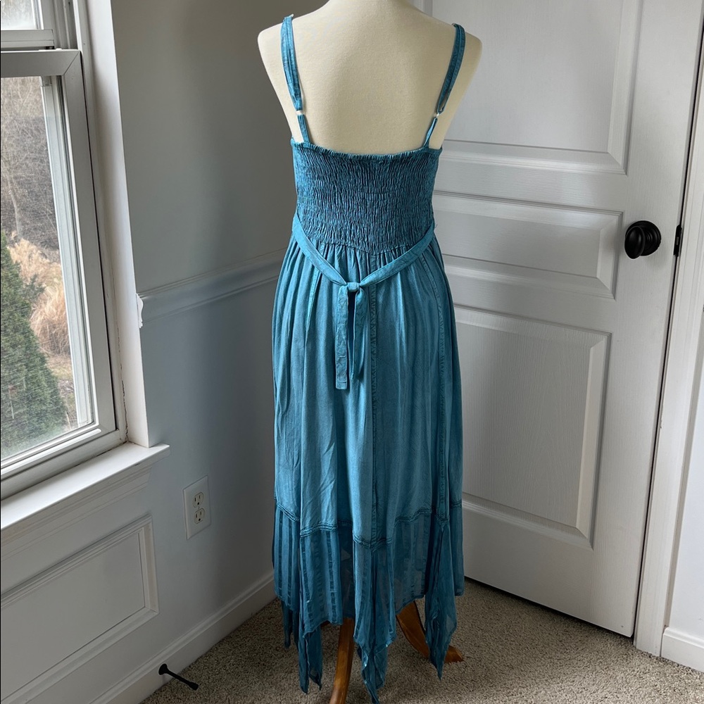 Advance Apparels Teal Embroidered Dress - Picture 5 of 11